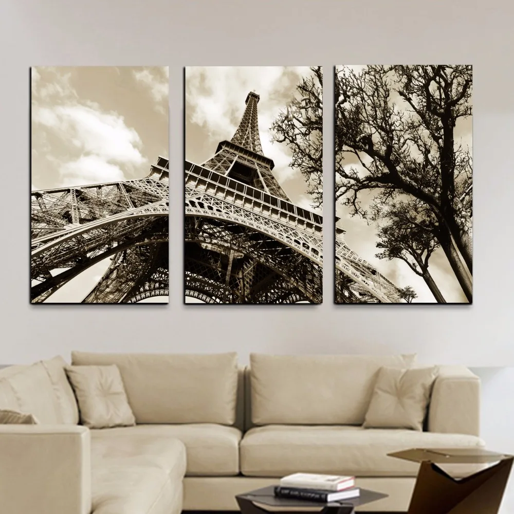 Wall art холст картины настенные для Гостиная Quadros Куадрос Картины Эйфелева башня