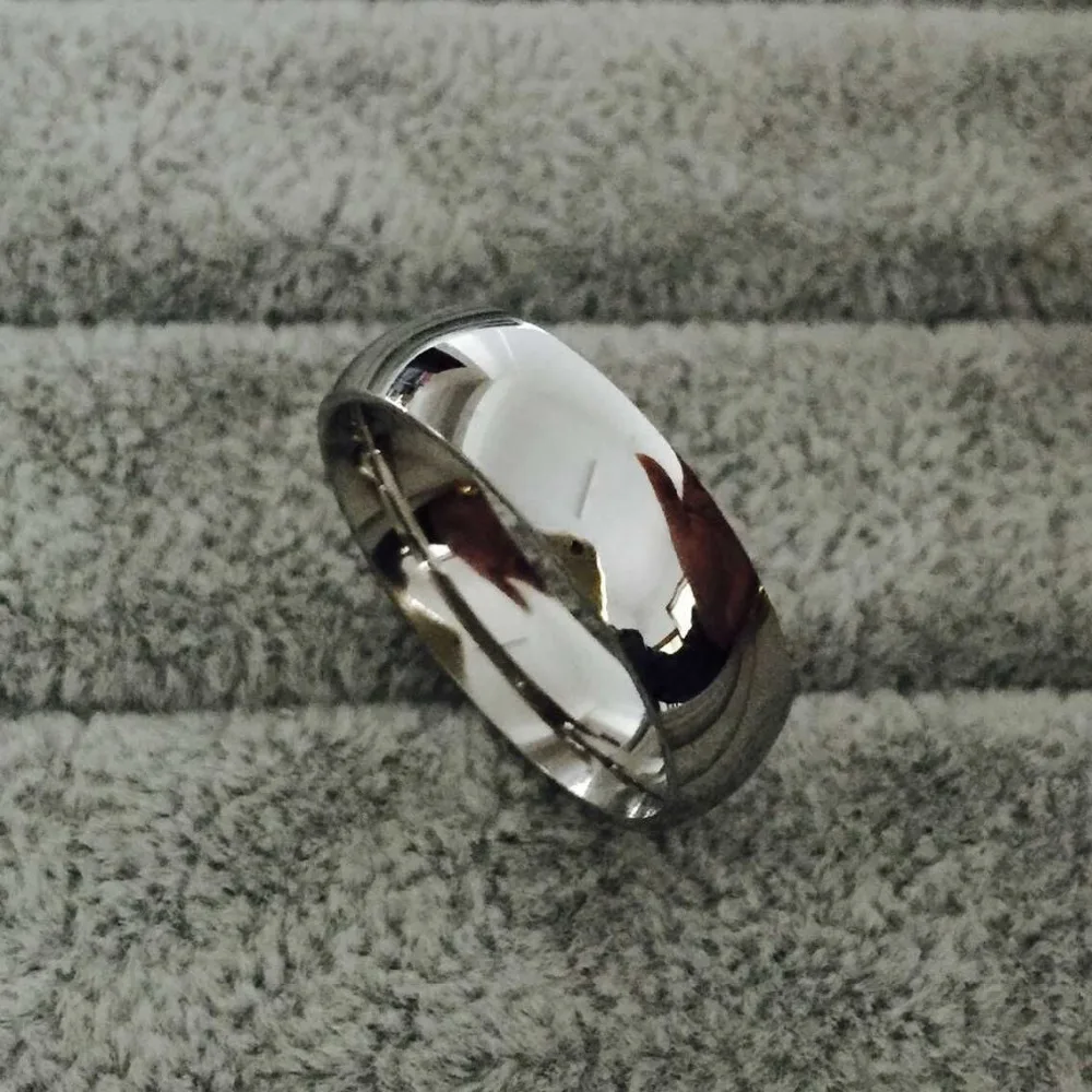 Мужское кольцо из нержавеющей стали anillo классическое серебряное 8 мм Размер