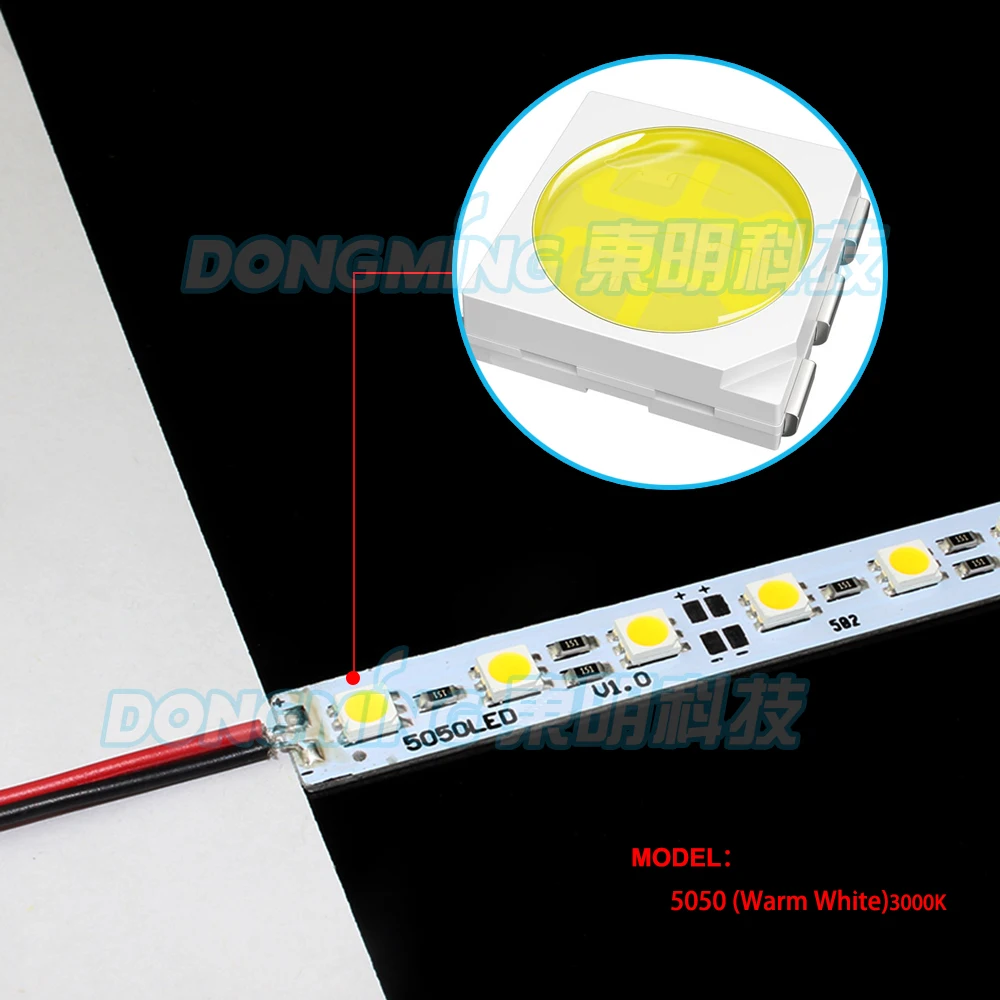 50 шт./лот 72 светодиода 1 м Светодиодная панель освещения 5050 SMD IP22 12 В светодиодная