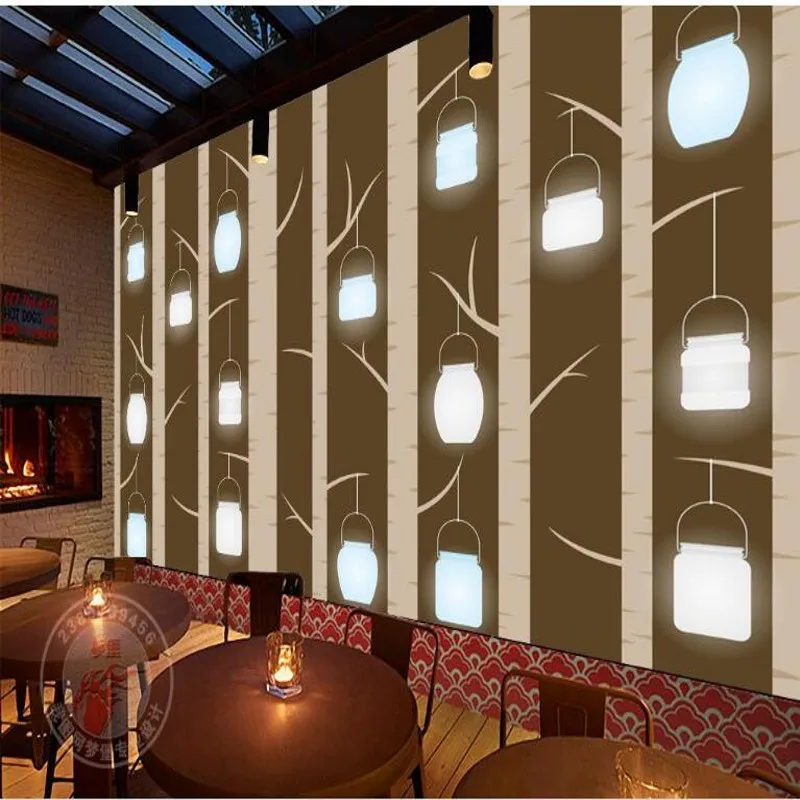 Wellyu пользовательские большие фрески японские абстрактные деревья деревянные