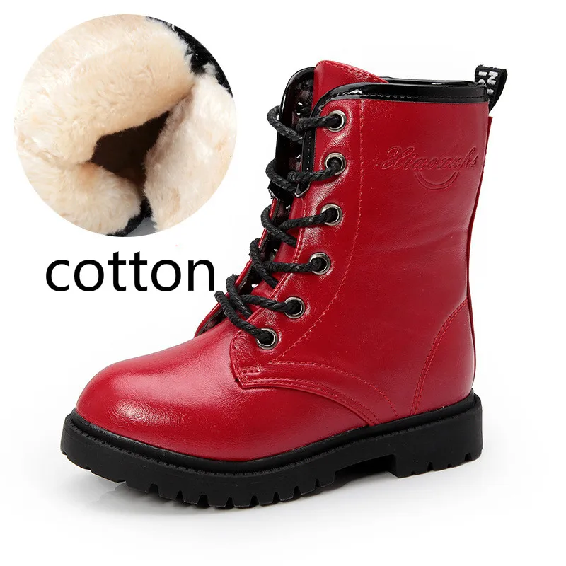 AIKELINYU/ г.; осенние детские ботинки Martens; модные ботинки в британском стиле для больших девочек; зимние высокие водонепроницаемые ботинки для мальчиков
