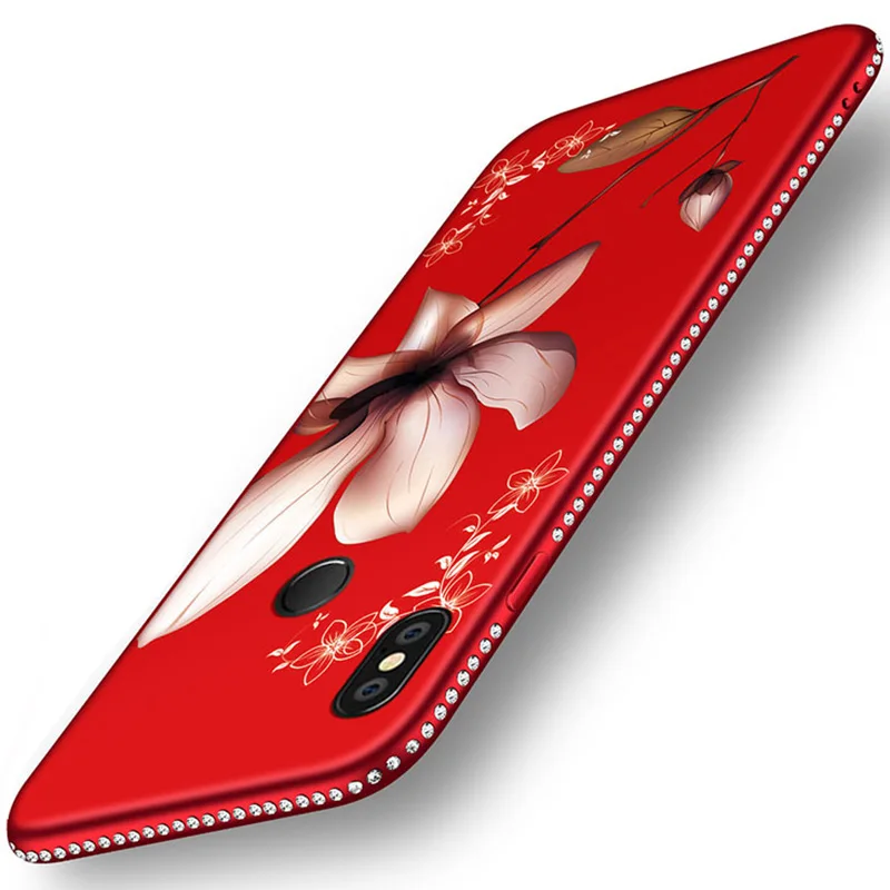 Мягкий чехол из ТПУ с бриллиантами для Xiaomi Mi 5X A1 6X 8 SE Redmi 4X 5A 5 Plus 6 6A Note 64 ГБ 32 задняя