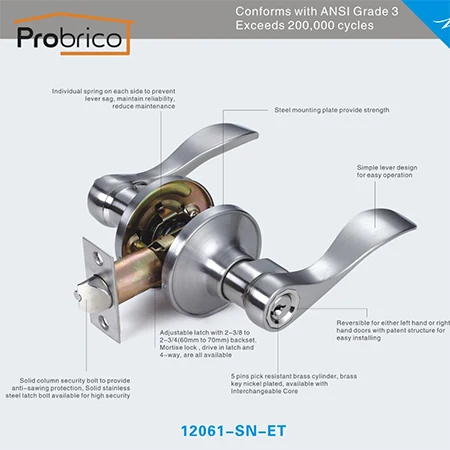 Probrico дверные ручки замок для интерьера/дверные замки для спальни масляные бронзовые ручки Европейский Стиль передний задний дверной рычаг фурнитура