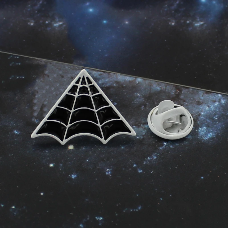 Милый креативный металлический паук броши в виде паутины Ретро треугольник