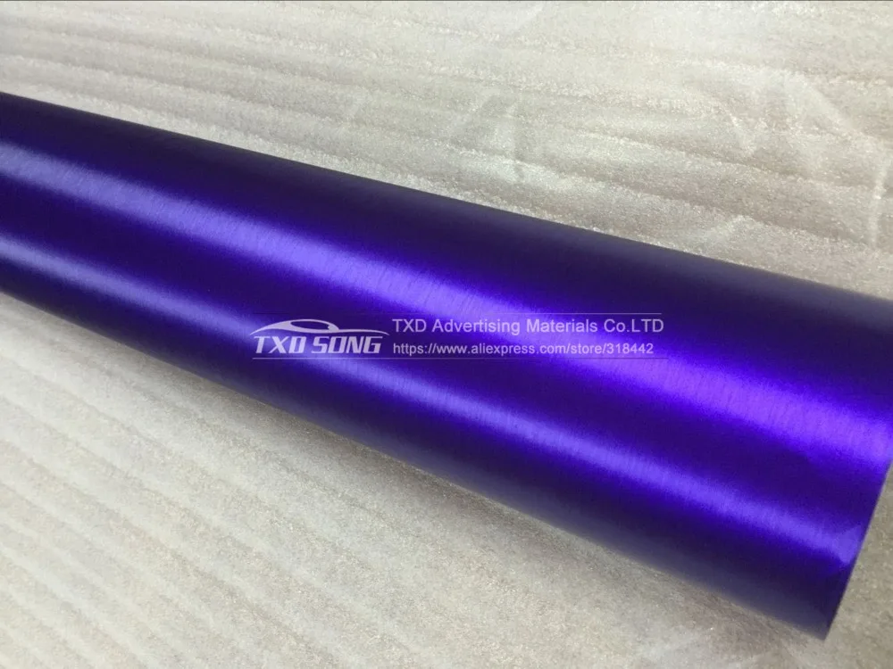 Фиолетовая металлическая матовая хромированная алюминиевая виниловая пленка