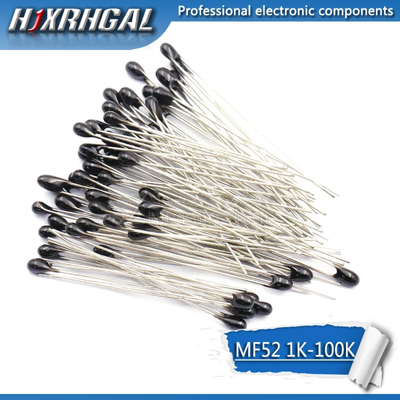 

100pcs MF52AT MF52 B 3950 NTC Thermistor Thermal Resistor 5% 1K 2K 3K 4.7K 5K 10K 20K 47K 50K 100K hjxrhgal