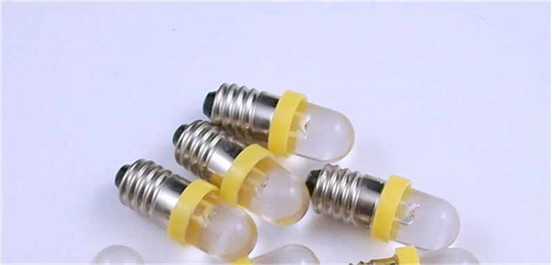 5 шт. светодиодный E10 6V винтовая сигнальная лампа 8v E10 24V инструментария 4,5 v E10 12V синий индикатор красный желтый зеленый E10 3V