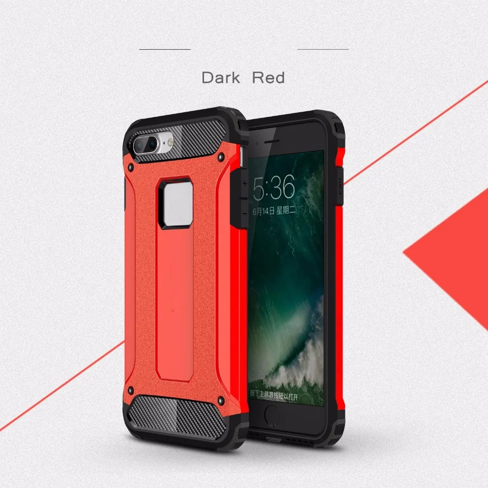 Прочный Armour PC + TPU чехол для телефона iPhone 7 Plus противоударный принципиально coque dust