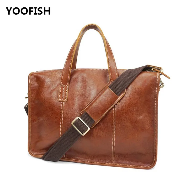 Новинка 2020 Классическая мужская сумка коричневого/кофейного цвета из