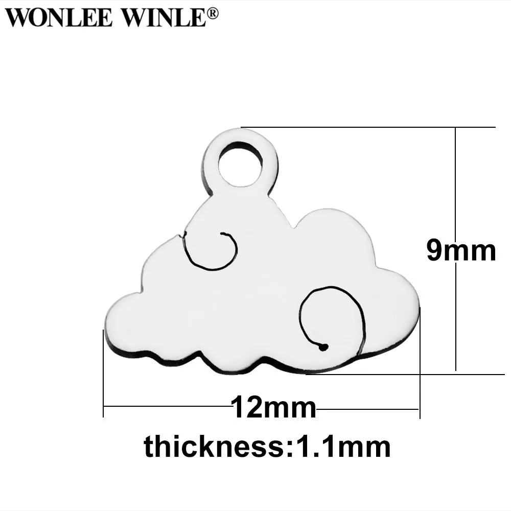 Wonlee Winle DIY 316 Нержавеющая Сталь Лазерный разрез облака подвески для браслета