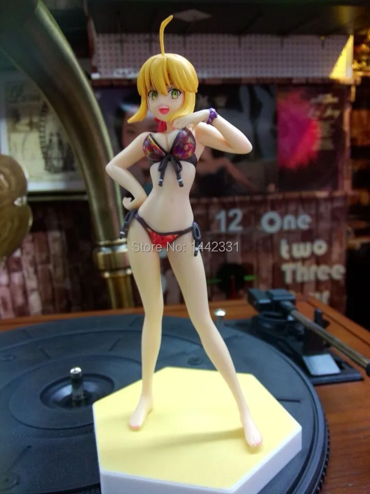 17 см Fate Saber Saba lily Nero Stay Night купальник аниме игрушка ПВХ экшн фигурка бесплатная