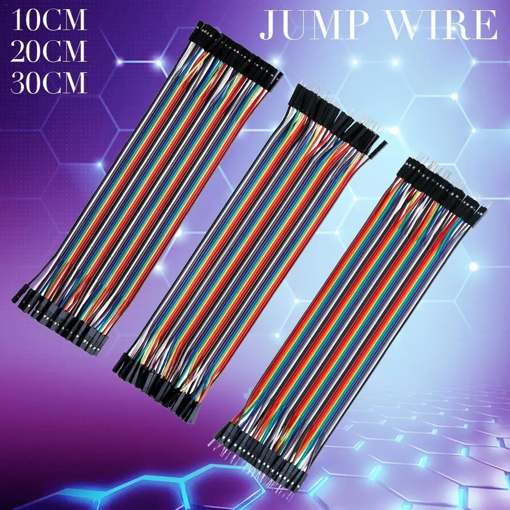 

40Pin For DuPont Jumper 10CM 20CM 30CM Male To Female To Male To Female Multicolor Jumper For Arduino DIY Car Jump Wire Kit