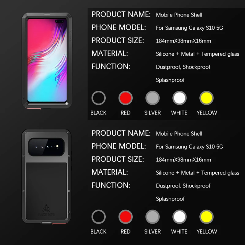 Открытый спортивный ударопрочный защитный чехол для Samsung Galaxy S10 Plus S10E 5G 360 полный E
