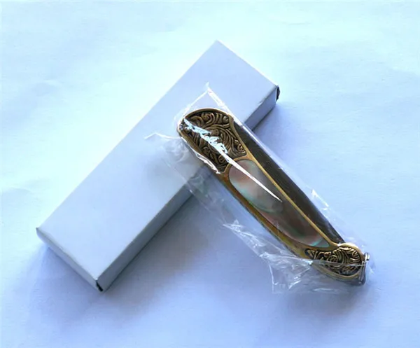 Мини карманные Дамасские Ножи дамасская сталь лезвие из латуни + натуральный