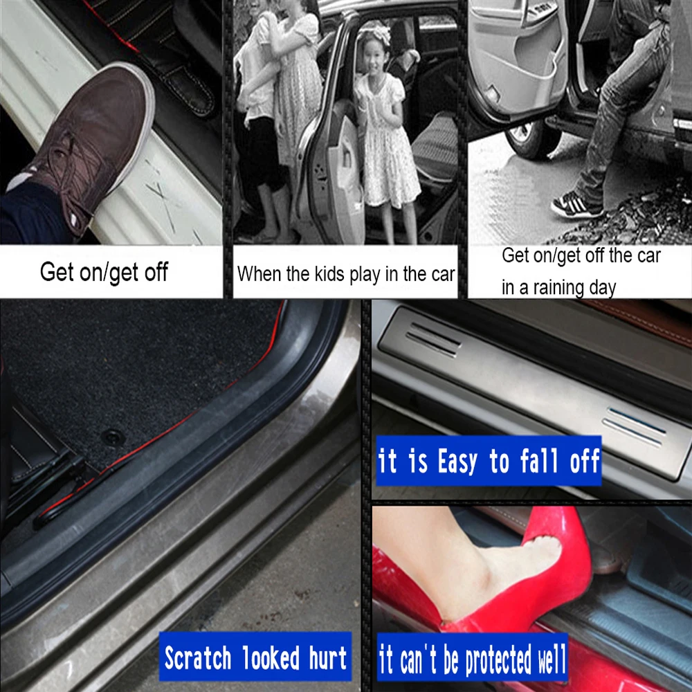 FORAUTO 4 шт./компл. и устойчивая к царапинам со скребком Универсальный углеродного