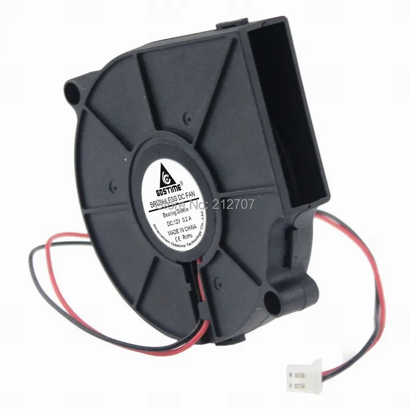 Gdstime DC 12V 7515 2 Pin 7 см 75 мм x 15 бесщеточный турбо Центрифуга Вентилятор охлаждения|blower