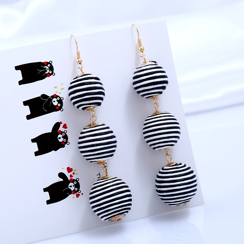 4 вида цветов сферические богемные стильные винтажные длинные серьги с