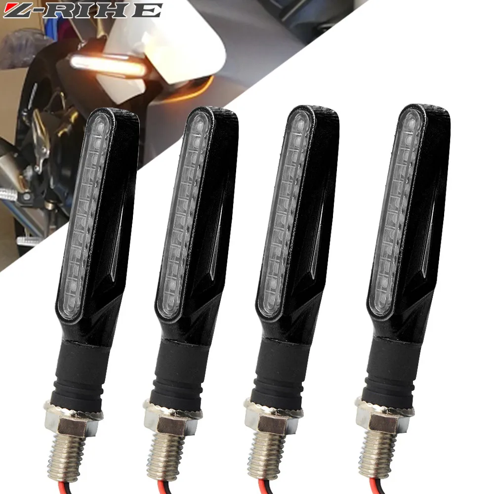 

Universal 12 LED Turn Signal Motorcycle Accessories Light Amber Blade Lamp Indicator Blinker Flashing Moto Bike Lights/lamps
