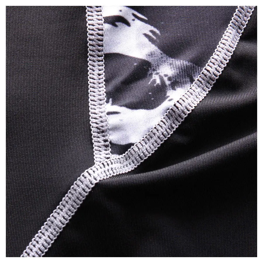 Горячие 3D печать спортивные компрессионные штаны для бега мужские обтягивающие