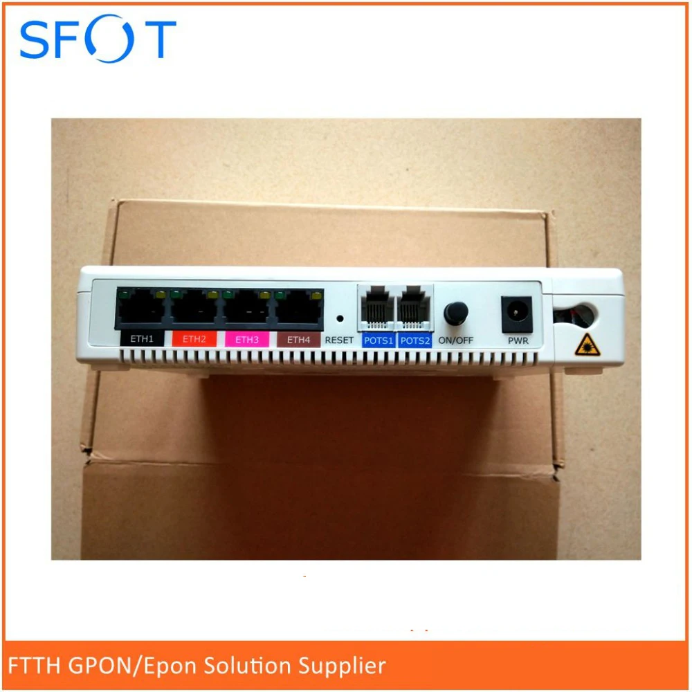 Alcatel Lucent FTTO оптический сетевой терминал I-240E-Q GPON ONU 4 порта ethernet и 2 телефонных SIP |