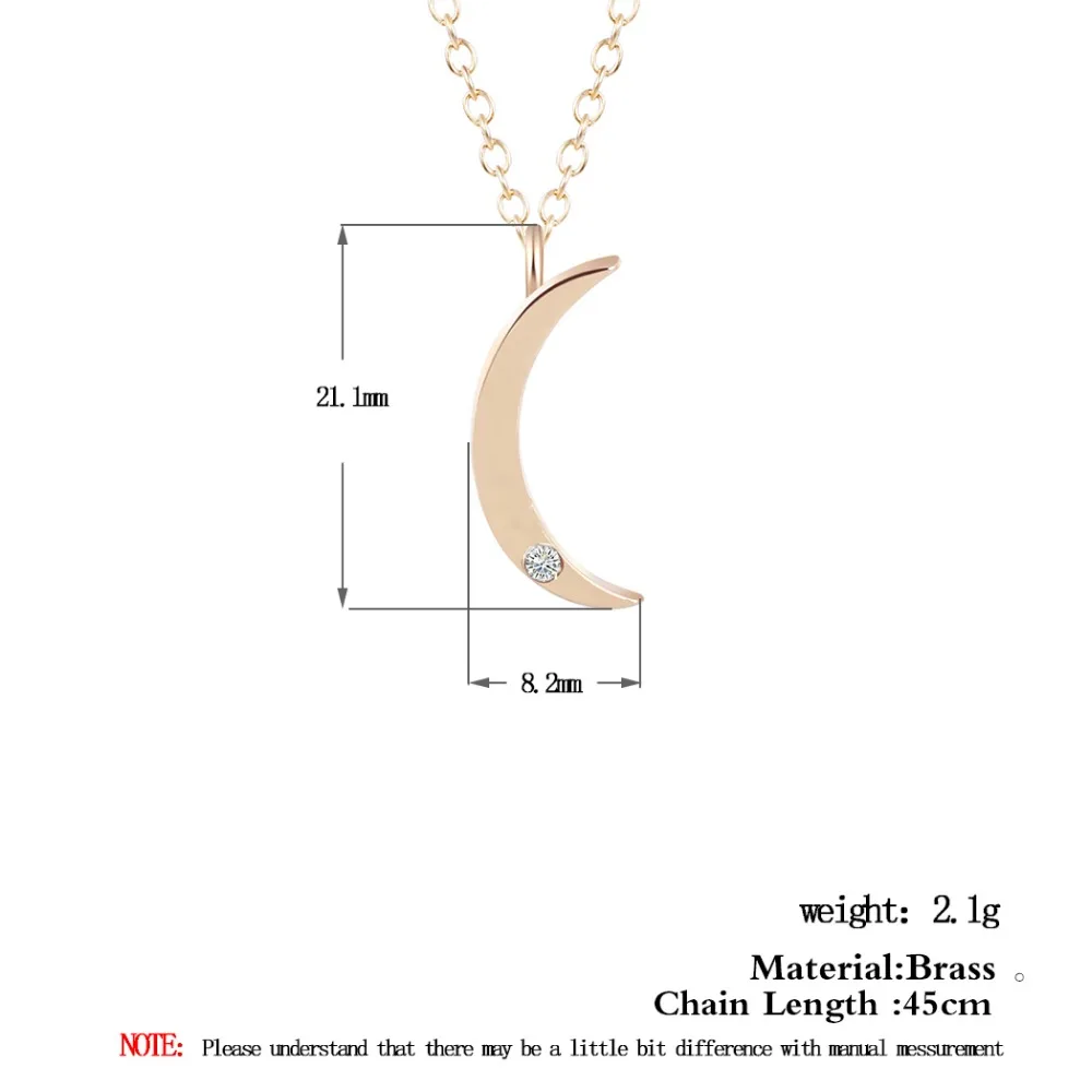Цепочка с подвеской в виде Луны ожерелье золотистого и серебристого цвета