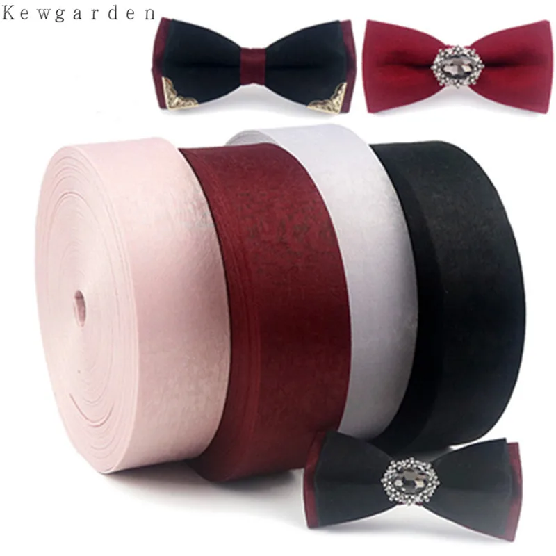 

40mm 4cm High quality Silk plush Layerling Cloth Ribbons DIY bowknot accessories satin ribbon handmade tape riband 5m/lot