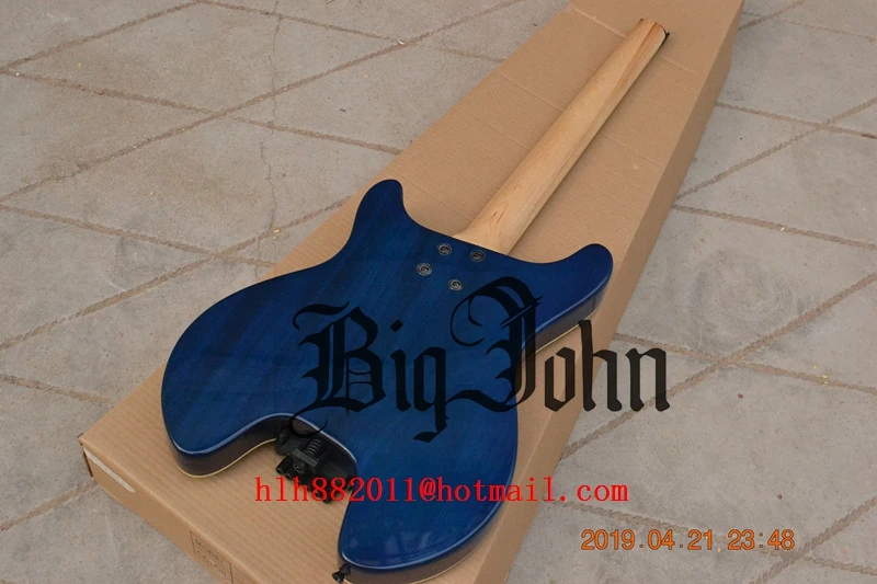 Новая безголовая электрогитара, клен гриф корпус из красного дерева,, Fretted f hole guitar 174