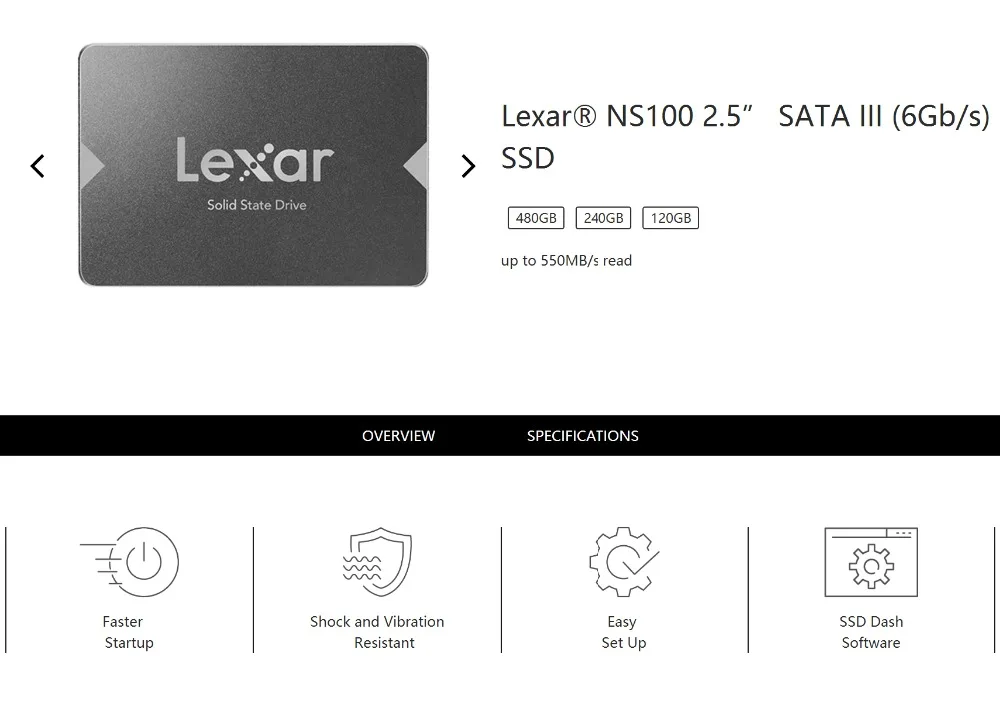 Lexar NS100 SSD 128 ГБ 256 512 1 ТБ SATA3.0 2," Внутренний твердотельный жесткий диск HDD жесткий диск для ноутбука PC