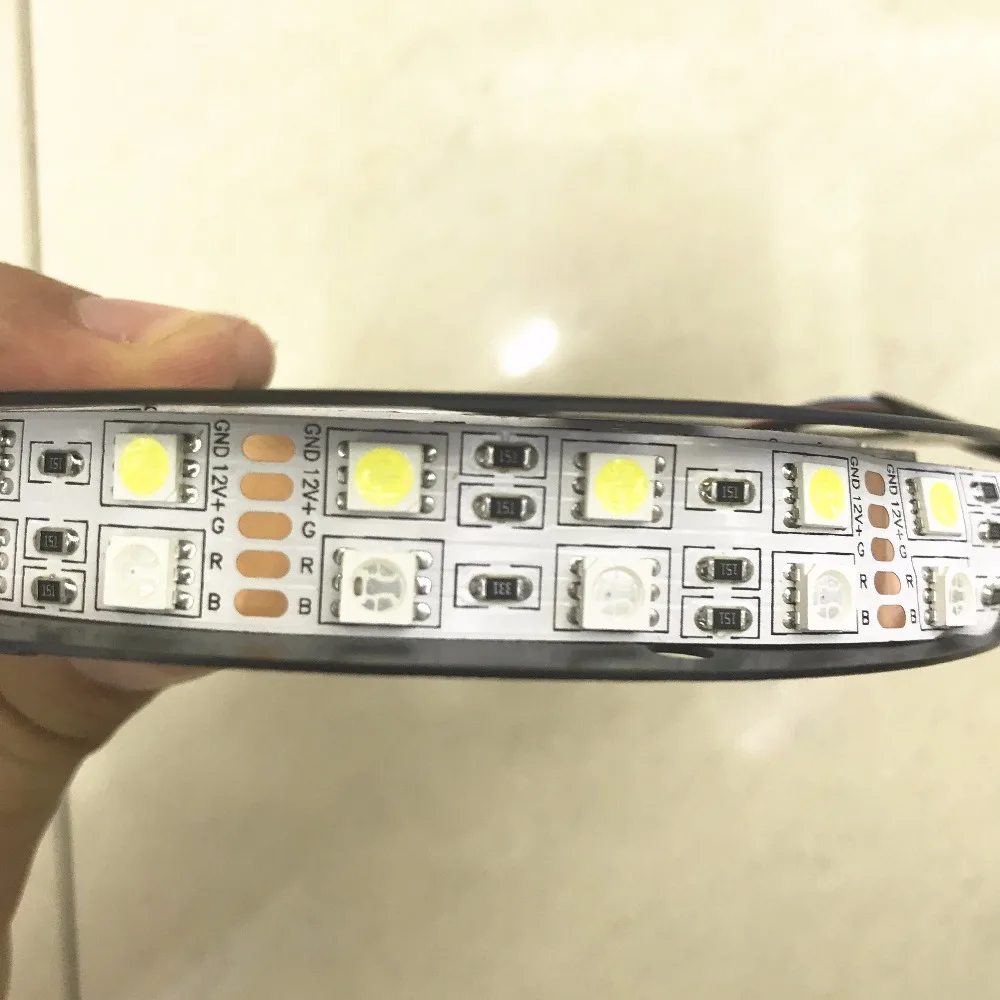 Двухрядные водонепроницаемые гибсветодиодный светодиодные ленты 5050 SMD RGBW RGBWW RGB 12