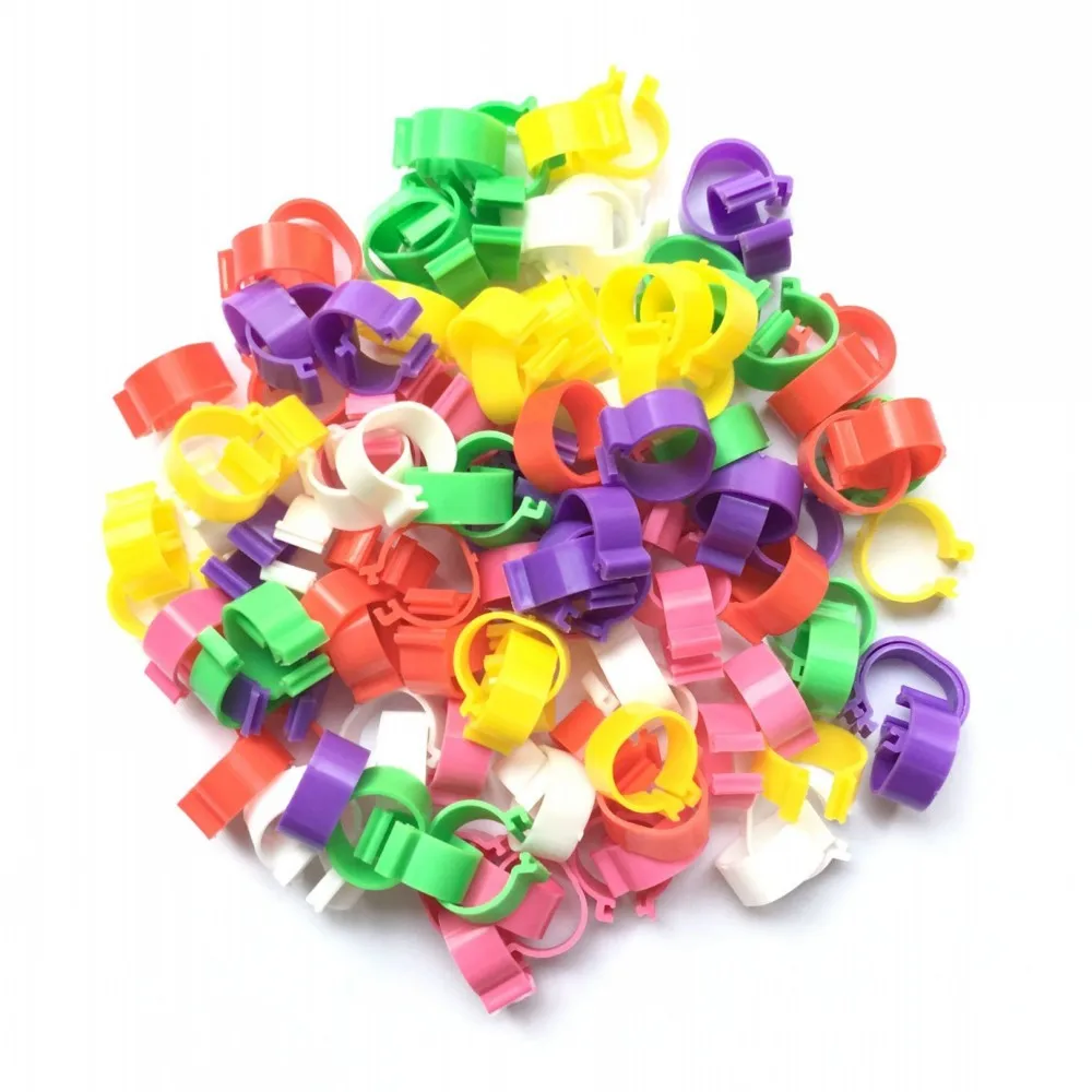 120 шт. кольца на ножки птицы 6 цветов |