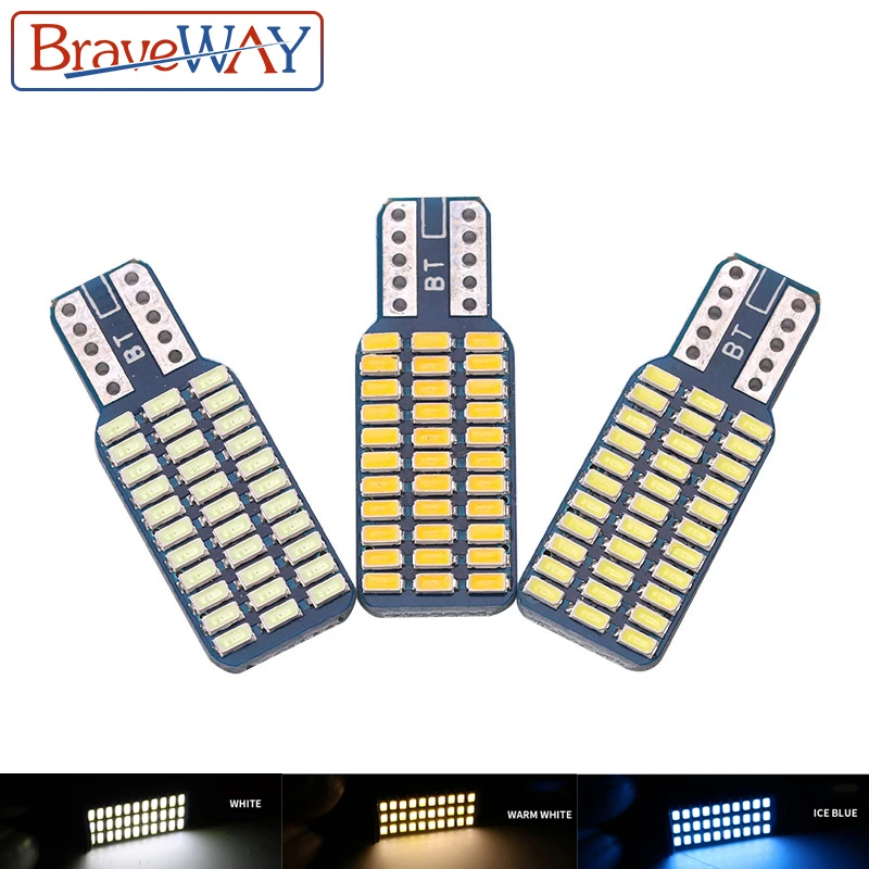 BraveWay T10 Светодиодная лампа для автомобиля CANBUS без ошибок 12В 24В супер яркая зазора