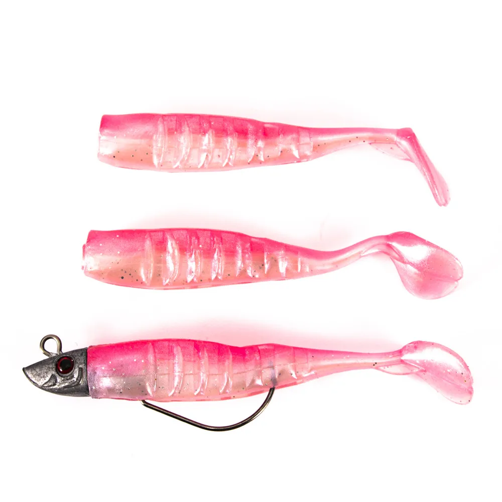 10.5cm 11.5cm Lead Head Jig T Tail Fishing Lure DIY Jigging Soft Bait with Single Hook Pesca Sea Bass Baits | Спорт и развлечения