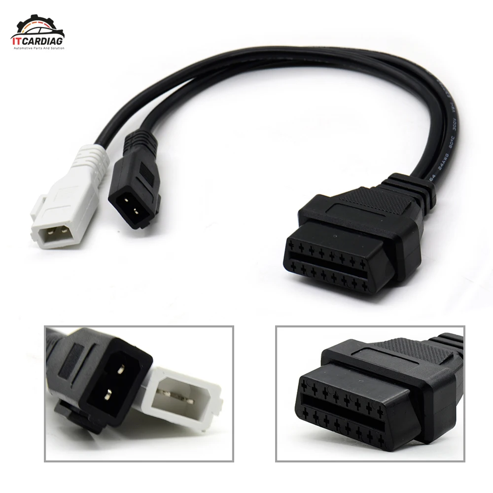 OBD2 кабель 2P + к 16Pin Адаптер VAG для AU DI 2X2 OBD1 автомобильный диагностический гнездовой