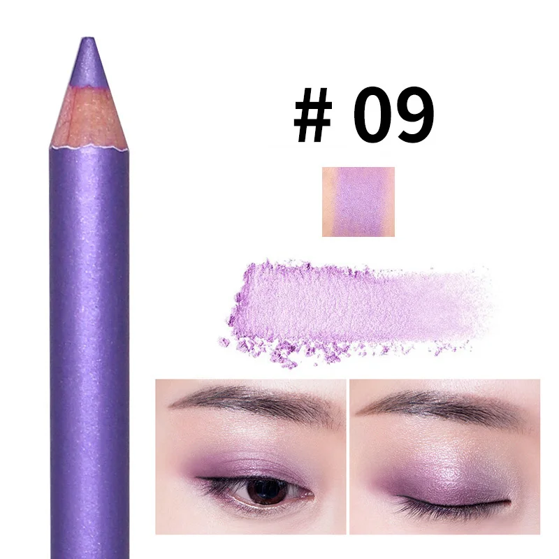 Dual Ended Eyeliner Pencil Colorful Glitter Eyeshadow Eyliner Makeup Brush Waterproof Eyes Beauty Cosmetic |