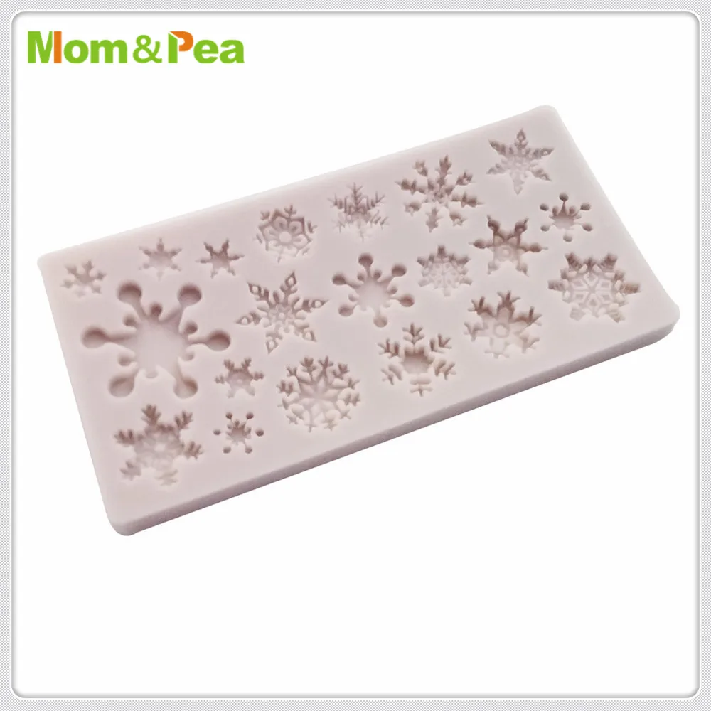 Силиконовая форма в форме снежинки Mom & Pea MPA0667 украшение для торта 3D мастики