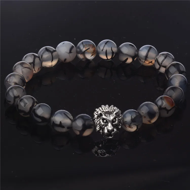 [Jimore] 18 Цвета Природный камень браслет стрейч Этническая Для мужчин ювелирные