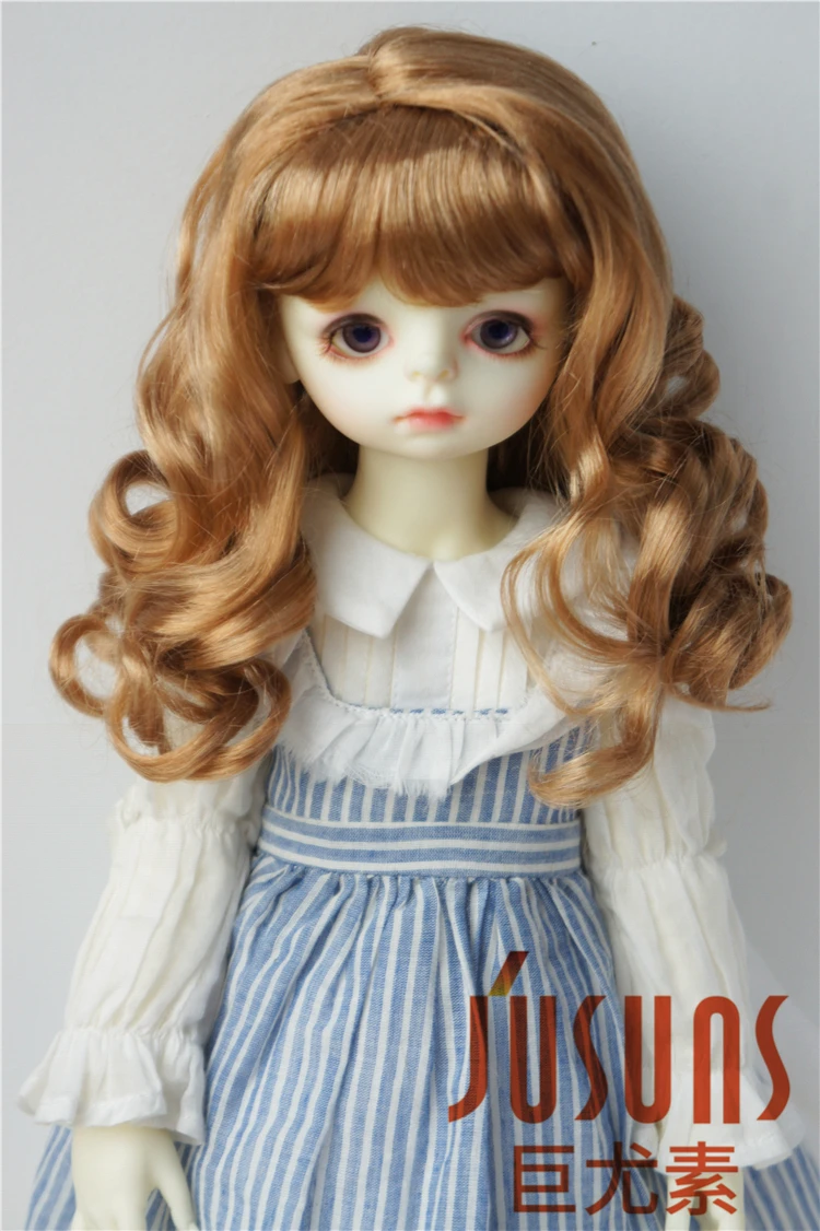 JD038 SD искусственная кожа 1/3 ластик длинный кудрявый парик для кукол BJD мягкие