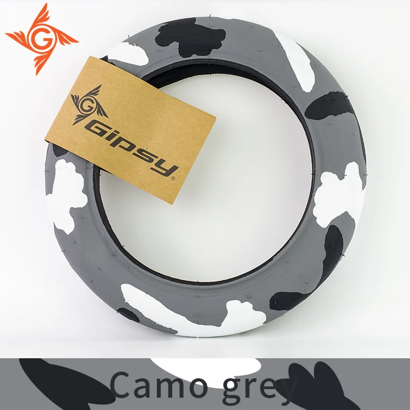 camo grey Велосипедные шины GIPSY, гладкая шина, новинка, велосипедные запчасти, велосипедные шины 240 г, 10 цветов, для детских велосипедов - Цвет: camo grey