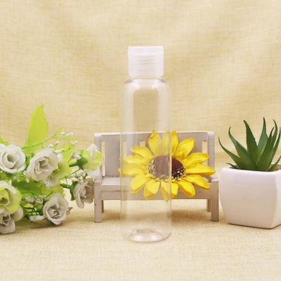 Clear Bottle A 60X5 OZ синий/прозрачный/коричневый круглый флакон для лосьона с легкой откидной крышкой 150 мл дорожный шампунь банки - Цвет: Clear Bottle A
