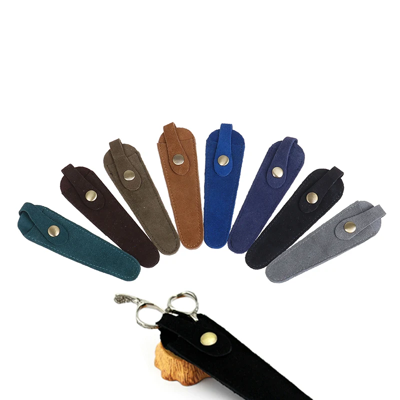 Профессиональный коровьей ножницы для волос Футляр кожаный чехол горячие