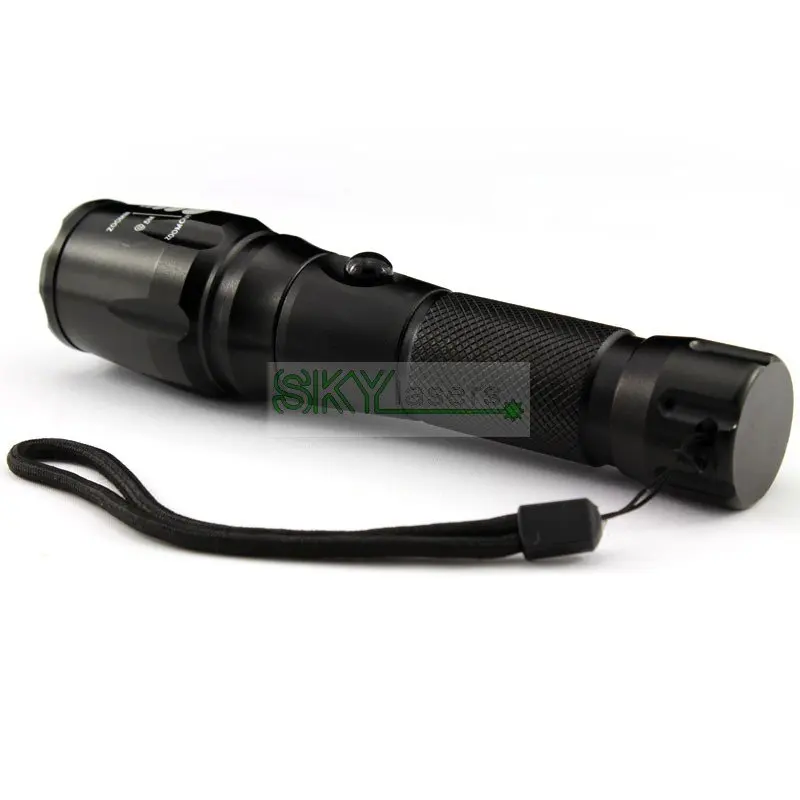 XM L T6 1600LM 7 режимный масштабируемый белый фонарик черный (1x18650/3 x AAA)|xm-l t6|flashlight