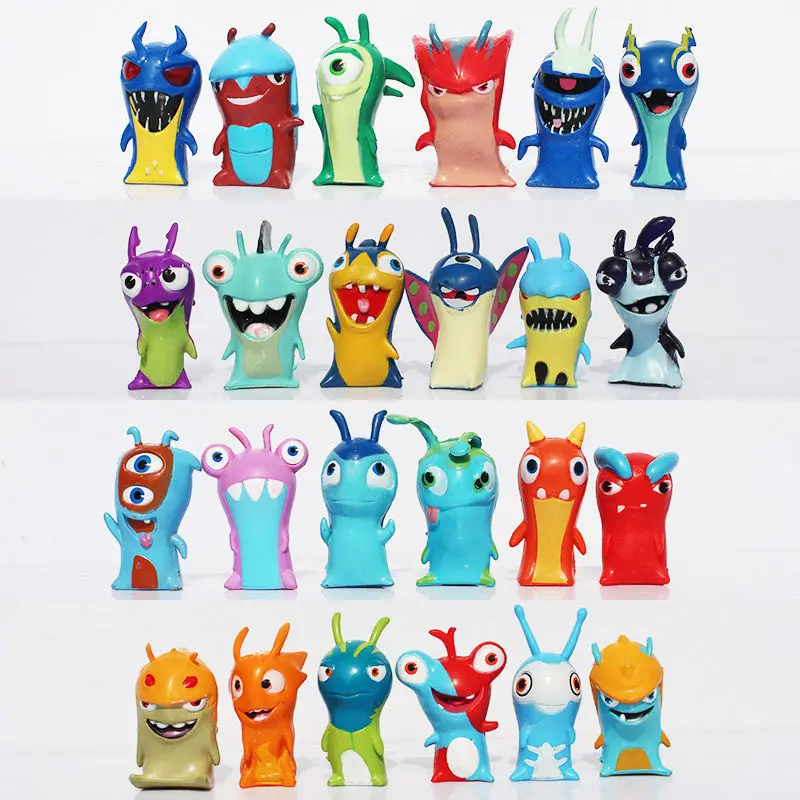 

24pcs/lot Cute Cartoon Slugterra PVC Action Figures Toys Free Shipping