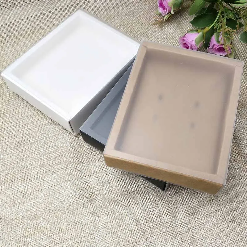 50 шт. карточка для ожерелья прозрачная коробка из ПВХ с матовым покрытием