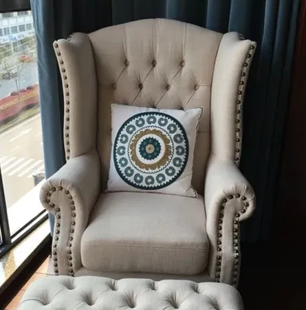 Современный шнур вышивка круг современный холст кровать диван наволочка