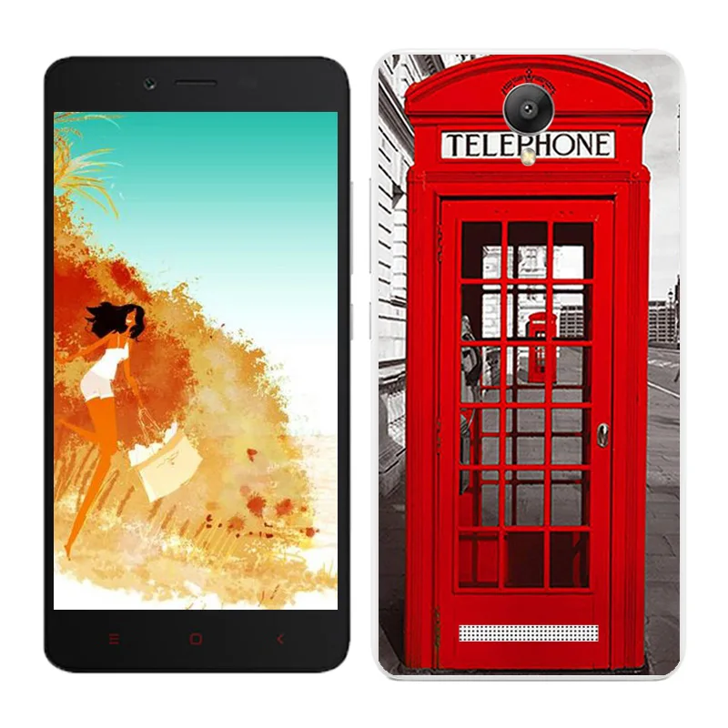 22 Чехлы для Xiaomi Redmi Note 2, Мягкая силиконовая задняя крышка для телефона Redmi Note2, черный Чехол С Рисунком Слона для Hongmi Note2 - Цвет: 22