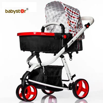 red Sallei детская двусторонняя трехколесная коляска для машины с амортизатором летняя складная коляска - Цвет: red