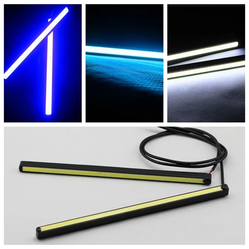 

2 шт. DRL 20 см COB SMD светодиодный Автомобиль дневные ходовые светильник полосы тумана светильник 12V светодиодные лампы