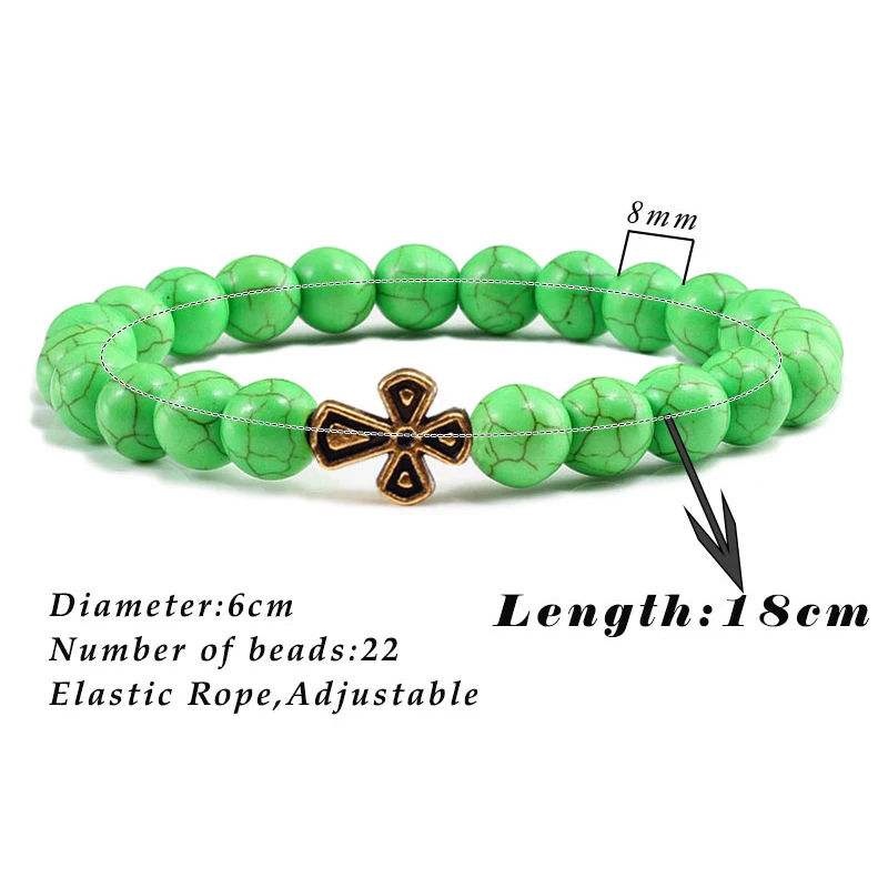 Мужской браслет из черного вулканической лавы модный с подвеской золотого