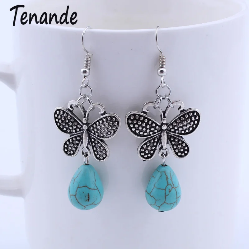 Винтажные Этнические украшения Tenande длинные Эффектные серьги подвески с