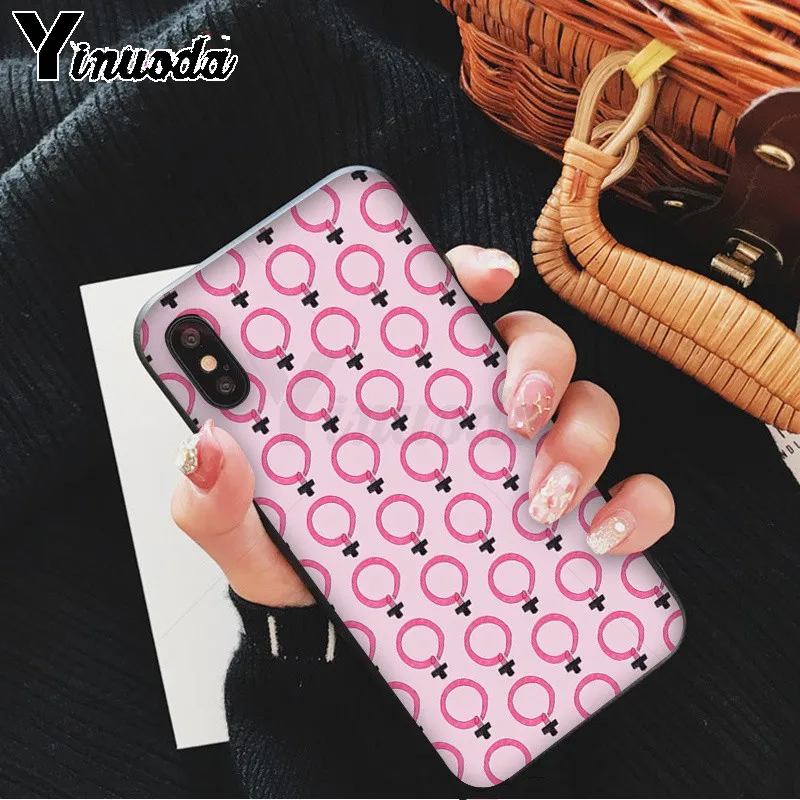 Чехол с логотипом Yinuoda feminist для iPhone 5 5Sx 6 7 7plus 8 8Plus X XS MAX XR | Мобильные телефоны и